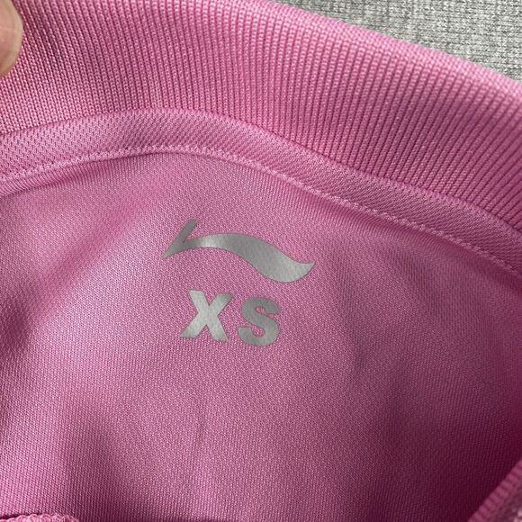 Li-Ning TENNIS Polo Shirt ( Diving Embroidery Logo) Size XS Women PINK NWT - Picture 5 of 5